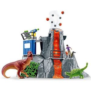 SCHLEICH 42564 Dinosaurus - De Grote Vulkaan Expeditie - Speelfigurenset - Kinderspeelgoed voor Jongens en Meisjes - 4 tot 10 jaar - 36 Onderdelen