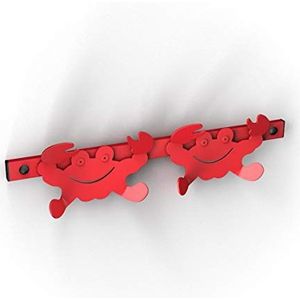 Bolis Italia Grankio kapstok in rode kleur met dubbele haak, een maat