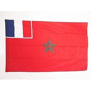 Vlag Franse Protectoraat in Marokko 1912-1956 90x60cm - Vlag van Frans Marokko 60 x 90 cm Schede voor schacht - AZ FLAG