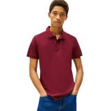 Tommy Jeans - Poloshirt - Bordeaux - Katoen - Kwartmouw