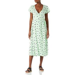 LTB Jeans Dames Meyico casual jurk, Paradise Groen Wit Bloemen Print 12847, 36 EU/M