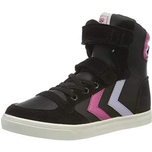 hummel Unisex kindersneakers high slimmer stadil high junior, zwart, roze, 32 EU