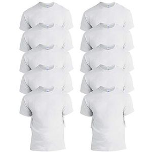 GILDAN Heren zwaar katoen volwassen T-shirt, Kleur: wit, 4XL