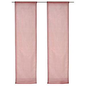 Home Fashion 86518-156 schuifgordijn 2-pack Uni / Organza 225 x 60 cm