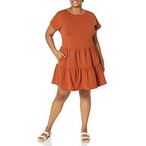 CITY CHIC Dames Plus Size Seraphina Jurk, toffee, 50 NL