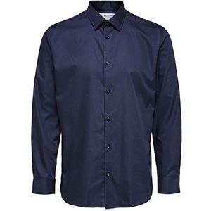 SELECTED HOMME Heren Slhslimethan Shirt Ls Classic B Noos Shirt, peacoat, 3XL