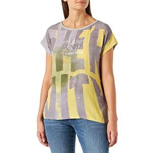 Betty & Co Amalfi T-shirt voor dames, grijs/geel, S