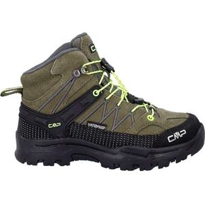 CMP KIDS RIGEL MID TREKKING SHOES WP uniseks-kind Trekkingschoenen,Olive Yellow Fluo,36 EU