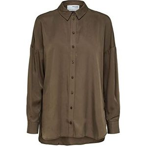 SELECTED FEMME shirt met lange mouwen voor dames, Morel, 36