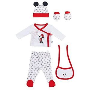 Interbaby - 5-delige cadeauset Disney Minnie Red - Eerste geboren baby - biologisch katoen en hypoallergeen