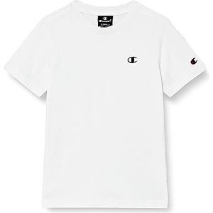 Champion Legacy Basics B-S-s Crewneck T-shirt voor kinderen en jongens, Wit, 11-12 jaar