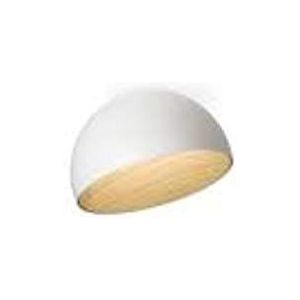 Plafondlamp, rond, klein, gebogen, 1 LED, 12 W, 2700 K, met diffuser van polycarbonaat, serie Duo, wit, 23 x 35 x 35 cm (referentie: 487693/1B)