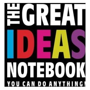 The Great Ideas Notebook (You can do anything!): (Black Edition) Fun notebook 96 ruled/lined pages (5x8 inches / 12.7x20.3cm / Junior Legal Pad / Nearly A5)