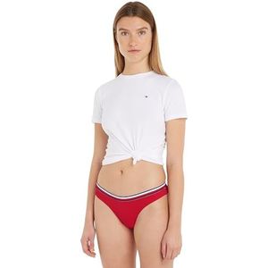 Tommy Hilfiger Vrouwen Bikini Bottoms Cheeky Hoge Been Sport, Primair Rood, XL