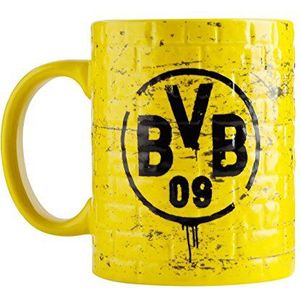 Borussia Dortmund, BVB-mok gele muur, geel, 1 stuk (1 stuk), 0,3 l