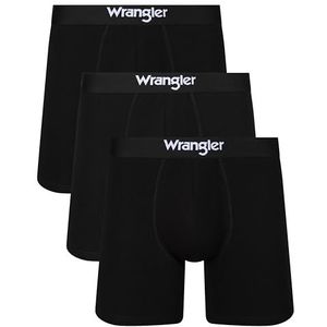 Wrangler Boxershorts voor heren in zwart, Zwart, XL