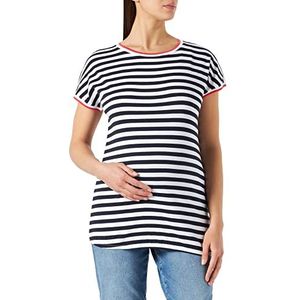 ESPRIT Maternity Dames Short Sleeve Stripe T-Shirt, Night Sky Blue-485, XS