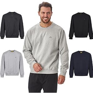 Iron Mountain Heren teruggewonnen garen Eco vriendelijke Anti Pil Flexibele Comfortabele Crew Neck Sweatshirt Zachte Fleece Top Jumper, Lichtgrijs, 2X-Large