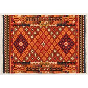 Kilim Carpets by Jalal Tapijt Kilim Sivas 1 Rood/Veelkleurig 140 x 200 cm