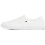 TOMMY HILFIGER - CANVAS SLIP-ON SNEAKER - Wit - Katoen
