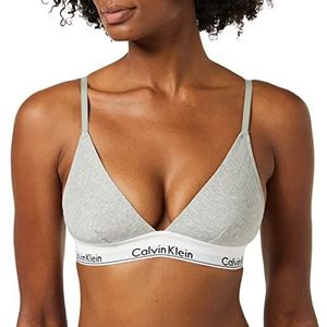 Calvin Klein Triangel-beha voor dames, driehoek, ongevoerd, grey heather, S