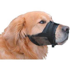 Nobby Nylon verstelbare snuit voor hond, S/M, maat 15-20 cm, zwart