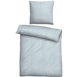 Biberna Sleep & Protect 0022294 Seersucker beddengoed set met kussensloop (katoen) 1x 135x200 cm + 1x 80x80 cm, lagune