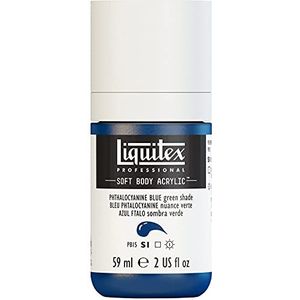 Liquitex 1959316 Professional Acrylfarbe Soft Body - Künstlerfarbe in cremiger deckender Konsistenz, hohe Pigmentierung, lichtecht & alterungsbeständig, 59ml Flasche - Phthaloblau (Grünton)