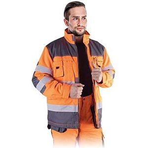 Leber&Hollman LH-FMNWX-J_PSBL vormen gevoerde beschermende jas, oranje-grijs-zwart, maat L