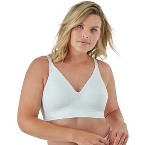 Bali Comfort Revolution Beha voor dames, draadloos, naadloos, flex-to-fit, beugelloze beha, wit/weelderige tuin, XL