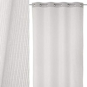 Lolahome gordijn met ringband, modern, van polyester, 260 x 140 cm, wit