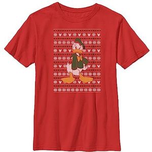 Disney Characters Donald Sweater Boy's Solid Crew Tee, Rood, X-Small, rood, XS