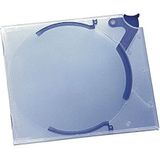 Durable 528806 CD/DVD doosje Quickflip Standaard 10, voor 1 CD, 10 stuks, transparant/blauw