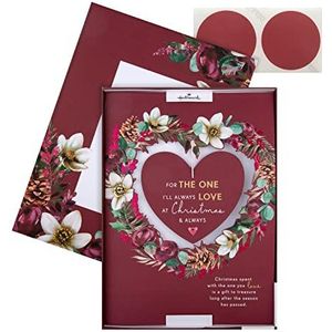 Hallmark Kerstkaart voor One I Love - Traditioneel hart en vers ontwerp, 25575200, veelkleurig