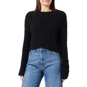 ONLY Onlsima Ls gebreide trui voor dames, O-hals, zwart, XS