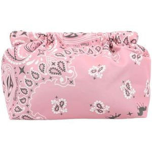 Depesche 12872 Miss Melody Bandana - Cosmetisch tasje in roze en met bandana patroon, klein tasje met gespsluiting