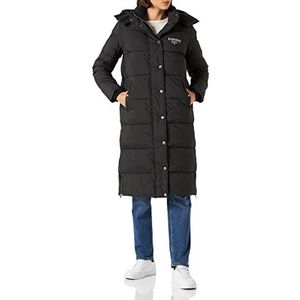 Tommy Hilfiger Dames Tjw grafische longline puffer gewatteerde jassen, zwart, XS, Zwart, XS