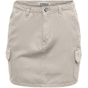 ONLY Onlmalfy LIF E Short Cargo Skirt PNT Cargorock voor dames, Pumice Stone, XS