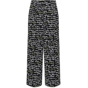 ONLY Dames Onlnova Life Elite Lesli Pant AOP, Zwart//Aop: 595 Lé Téxt, L