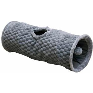 Nobby Pluche tunnel Diamond grijs D x H: Ø 27 x 90 cm