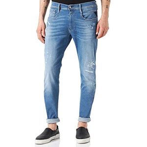 Replay Bronny Hyperflex Re-Used Xlite Jeans voor heren, 009, medium blue, 38W x 32L