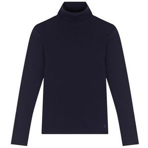 PETIT BATEAU - Iconic T-shirt - Blauw - Katoen - Lange Mouwen - Rolkraag