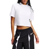 KLJ - Regular Short Sleeve Cropped Tee - Wit - Katoen