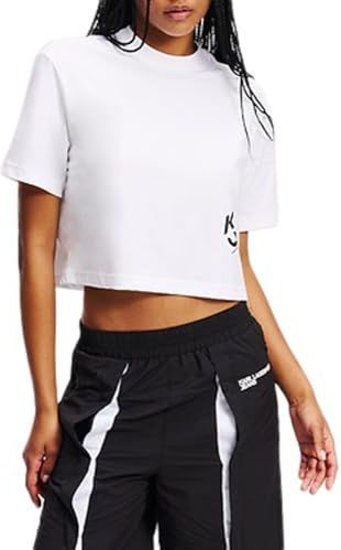 KLJ - Regular Short Sleeve Cropped Tee - Wit - Katoen