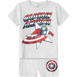 NAME IT Nmmanderson Marvel Ss Nightset Mar pyjama voor jongens, grijs, 92 cm