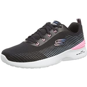 Skechers Synergy Loving Life Sneakers voor dames, Zwart Mesh Roze Trim, 38.5 EU