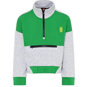 LEGO Jongens Colourblock LWStorm 207 Half Zip Sweatshirt voor kinderen, groen, 98