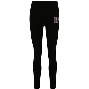 FILA Dames STROZZA Graphic Logo Leggings, Zwart, XL, zwart, XL