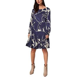 comma Korte casual zakelijke jurk voor dames, 59a1 Dark Blue Aop, 32