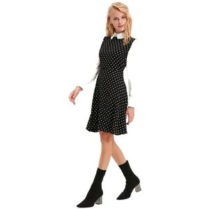 TRENDYOL Mini-jurk voor dames, A-lijn, regular fit, geweven stof, zwart, 34